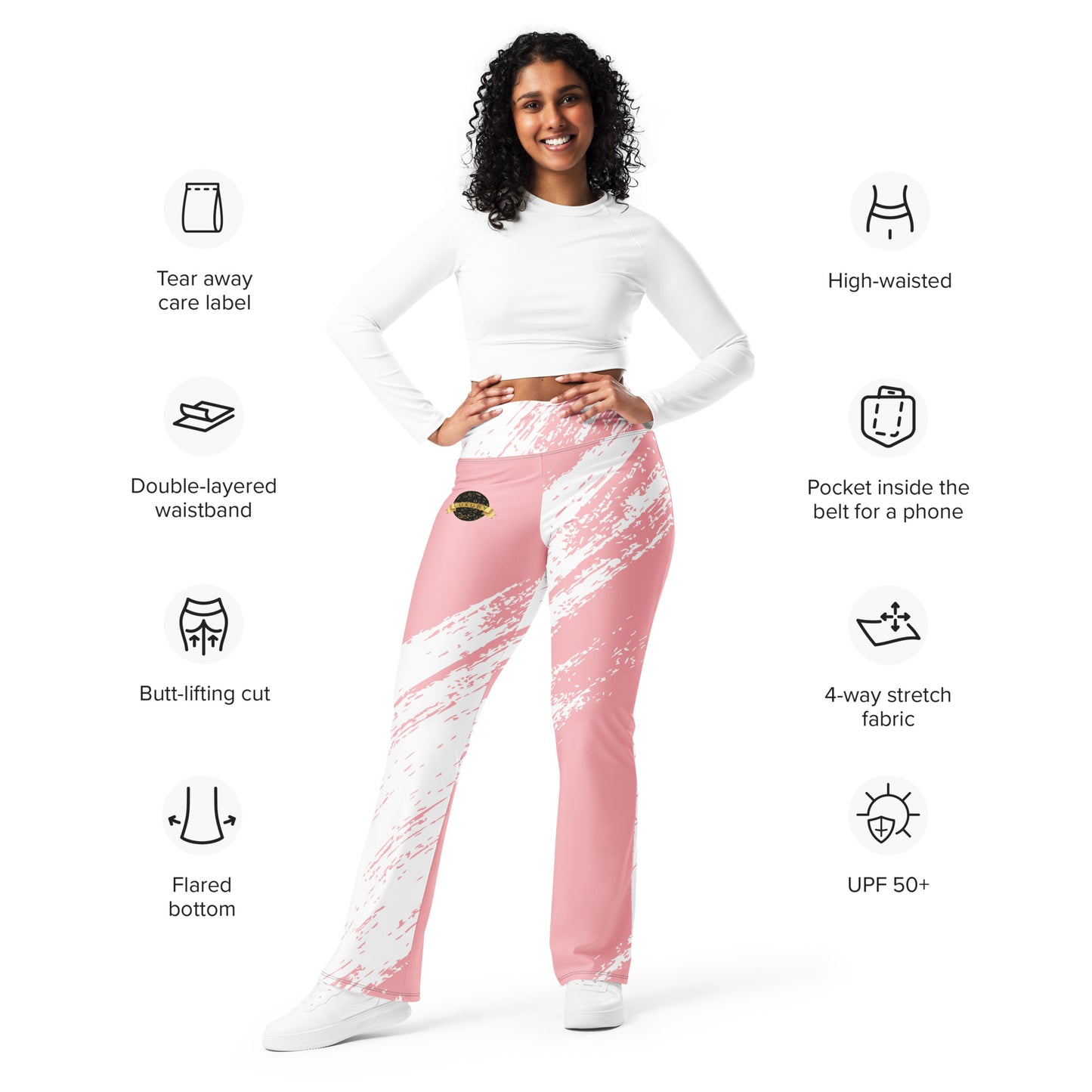 Mars Flare leggings (Pink & White)