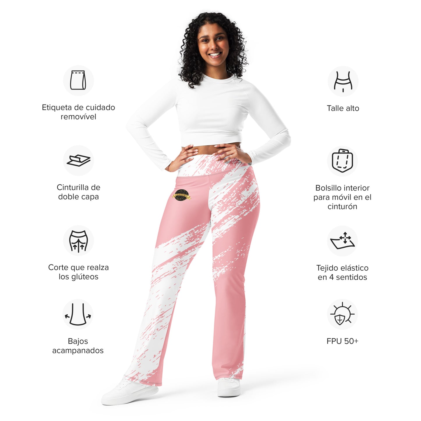 Mars Flare leggings (Pink & White)