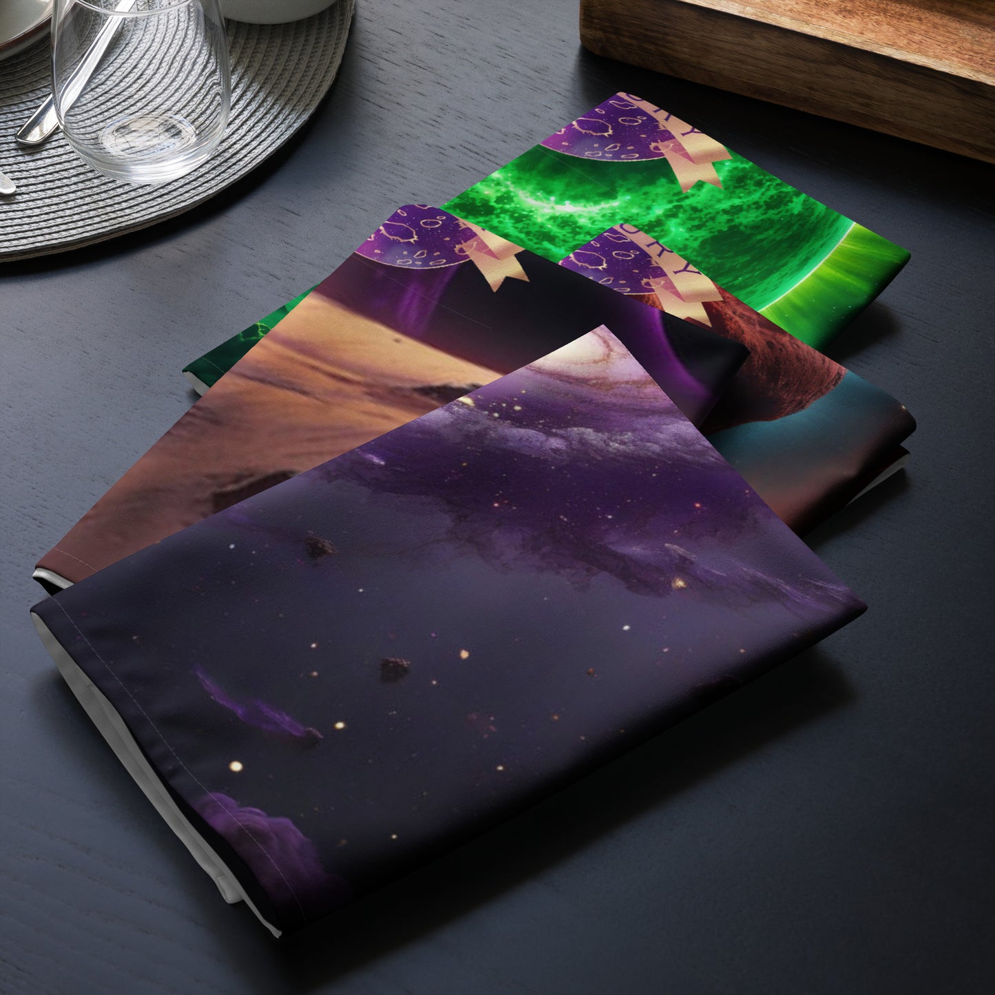 Galactic Mars Luxury Cloth napkin set